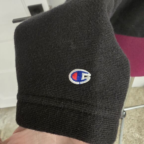 Women's Champion Black & Gray NEBRASKA Oversized Cropped Hoodie | Size Small - Picture 9 of 11